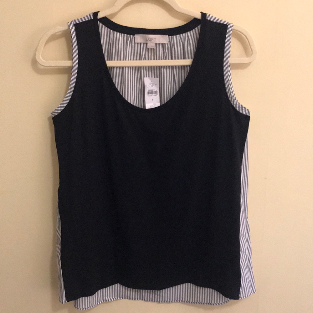Loft mix media tank top